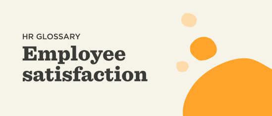 HR glossary on employee satisfaction featuring bold text with abstract shapes in vibrant colors. , employee-satisfaction, HR-glossary