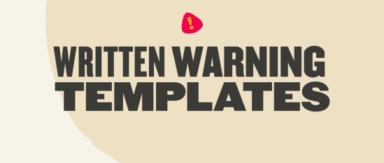 written warning templates, alert symbol for importance
