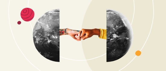 fist bump, earth illustration