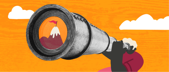 telescope, mountain_view_with_flag