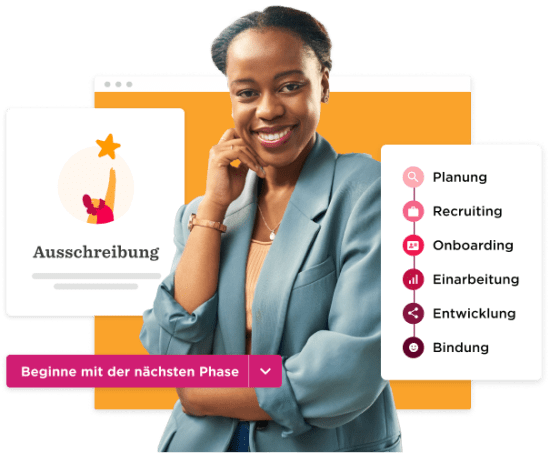 Ausscheibung, Planung, Recruiting, Onboarding, Einarbeitung, Entwicklung, Bindung