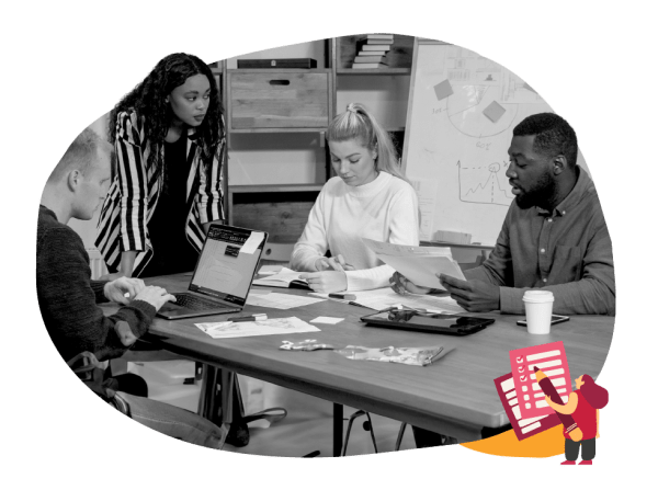 team meeting, collaborative discussion
