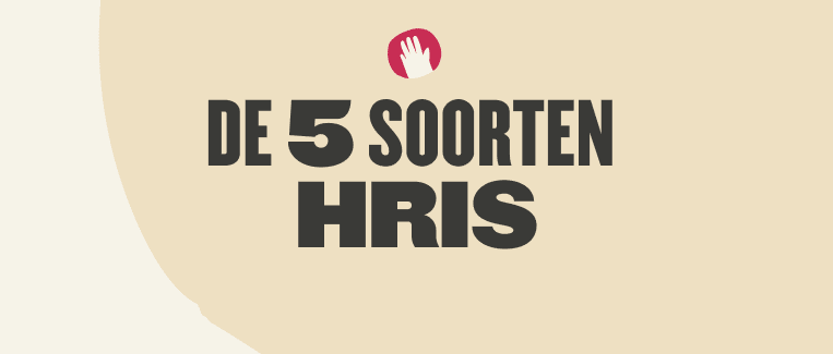 de 5 soorten hris, graphic design, hand icon, text emphasis