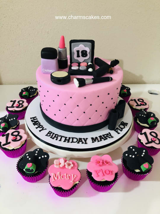 Custom Cake Debut Make Up Kit Charm S Cakes And Cupcakes