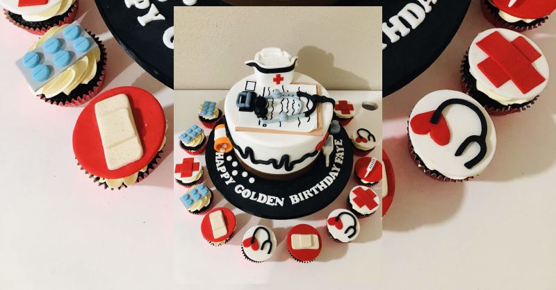 Charm's Cakes | Nurse Woman Custom Cake