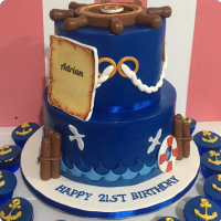 Sir Adrian Seaman Nautical Custom Cake