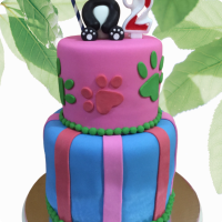 Pink Panda Custom Cake