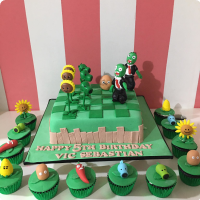 Level One Plants Versus Zombies Custom Cake