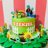 Ezekiel Plants Versus Zombies Custom Cake