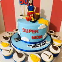 Super Mom Anna's Superman Custom Cake