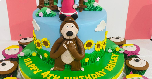 1 Masha & Bear Custom Cakes | Charm's Cakes and Cupcakes 1 Masha & Bear Custom Cakes | Charm's Cakes and Cupcakes
