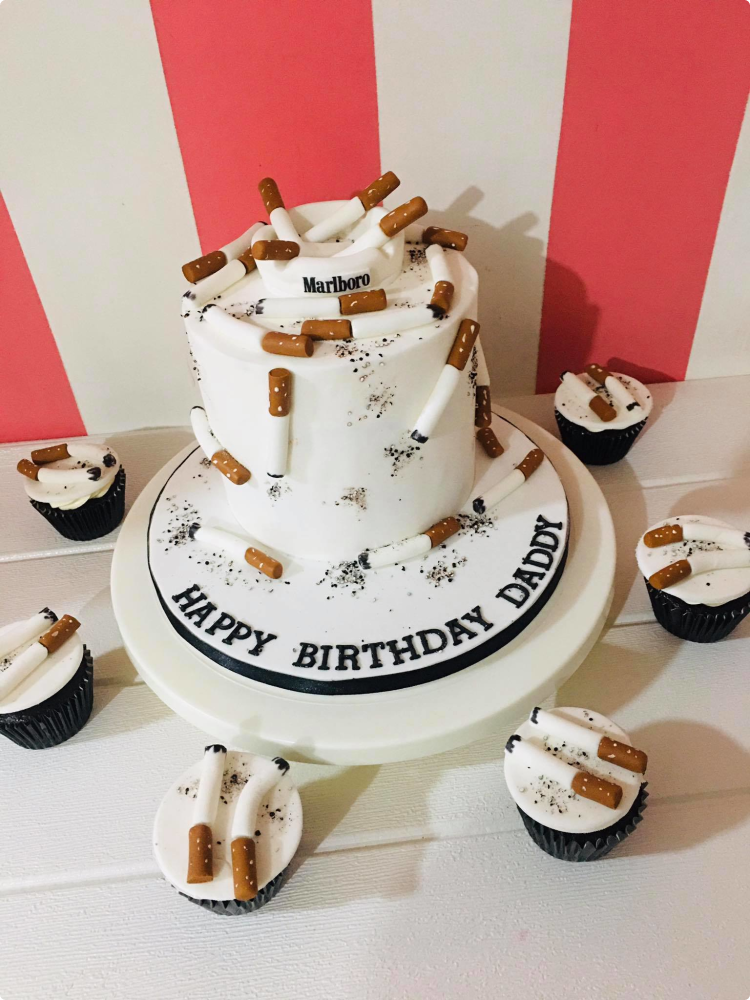 Fathers Day Custom Cake for Smokers
