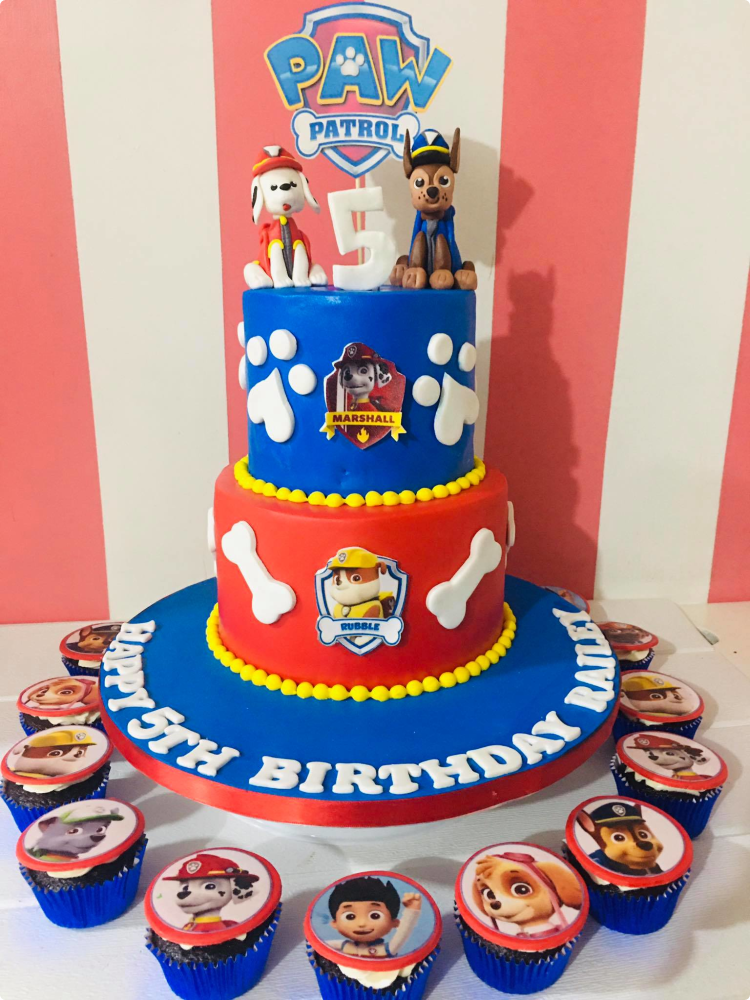 Paw Patrol Custom Cake for Marshall Handmade Fondant Cake by