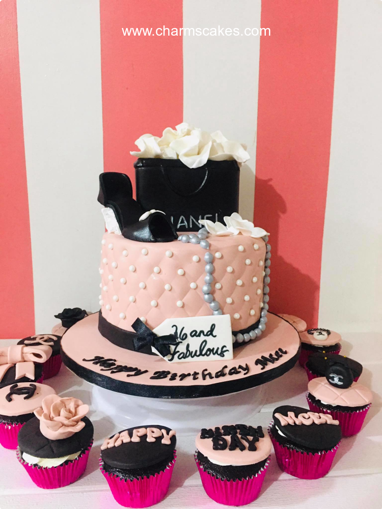 Chanel cake with handmade - Home Sweet Cakes Grayshott