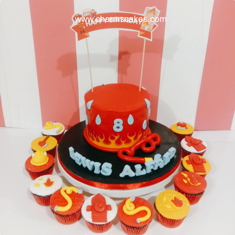 Lewis Fireman Custom Cake