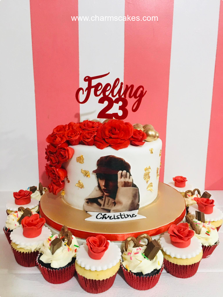 Feeling 23 Flowers Custom Cake