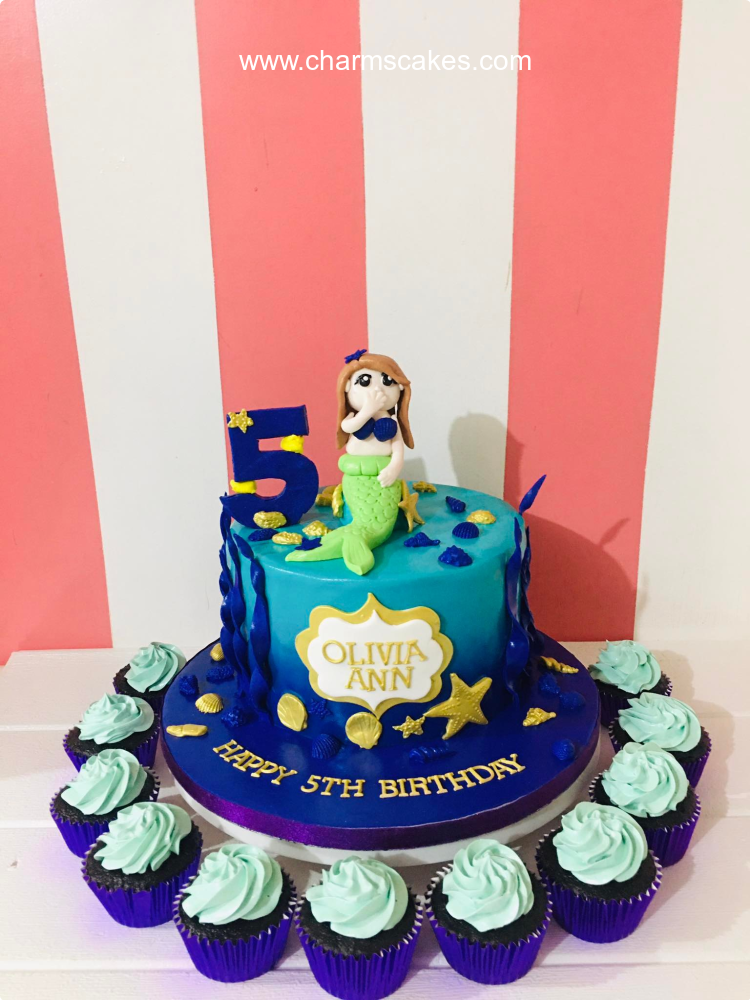 Olivia's Mermaid Custom Cake