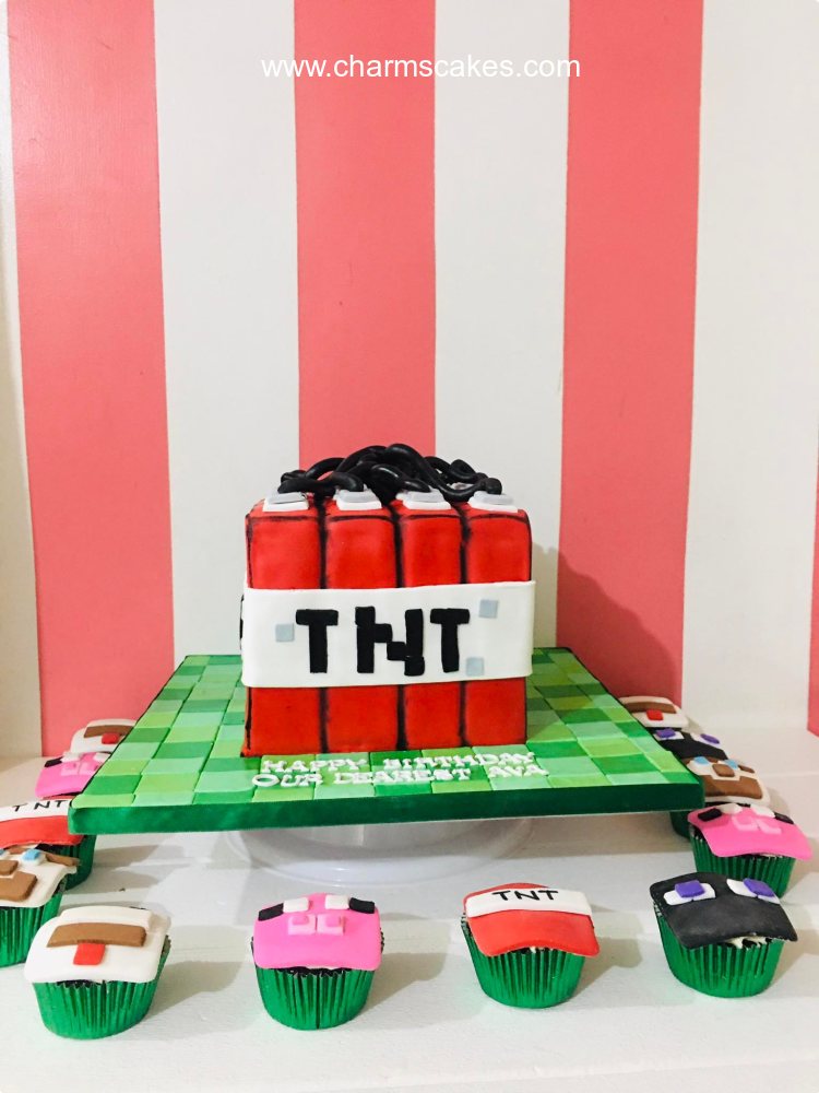 Ava's TNT Minecraft Custom Cake