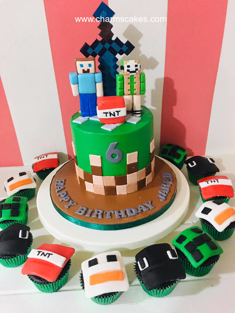 Minecraft Cake - dreamydelightsbysidra.com