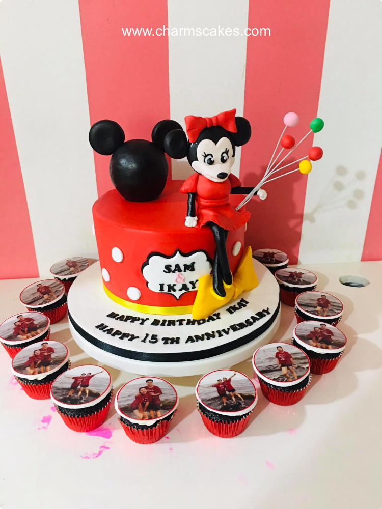 Minnie Anniversary Minnie Mouse Custom Cake