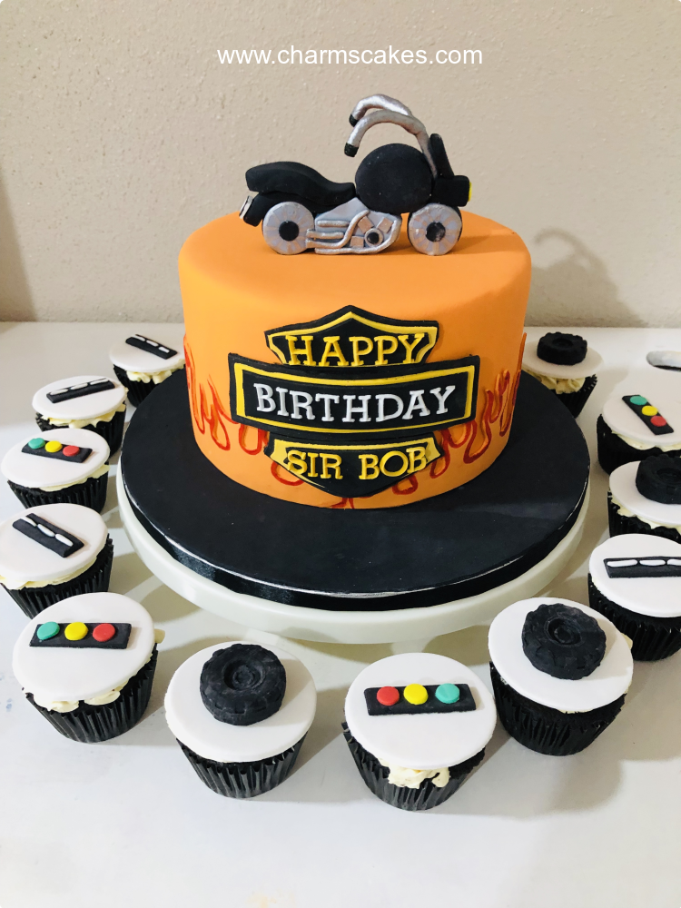 two tier Kawasaki motor bike tire cake - Picture of Flavor Cupcakery & Bake  Shop, Bel Air - Tripadvisor