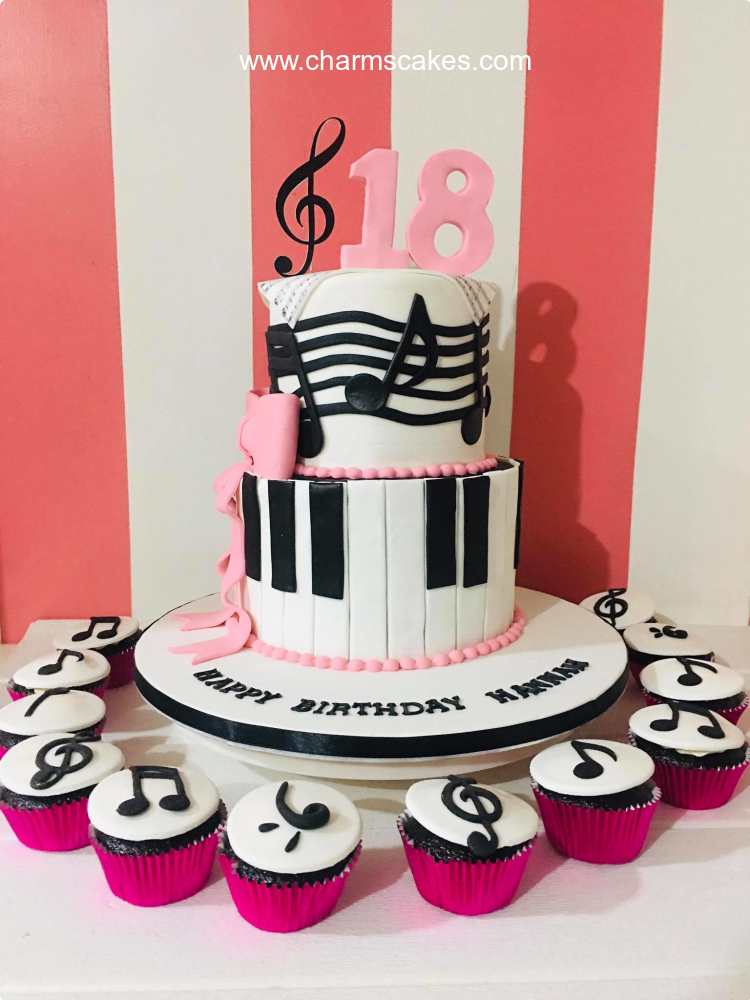 Music theme birthday cake (1962) | www.asweetdesign.info 818… | Flickr