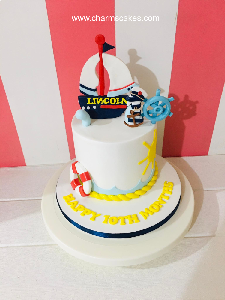 Lincoln's Seaman Nautical Custom Cake