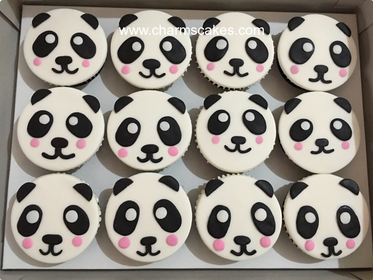 Panda CupCakes Panda Custom Cake