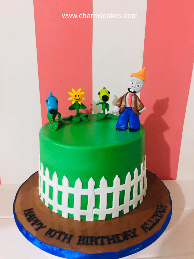 Allyah's Plants Versus Zombies Custom Cake