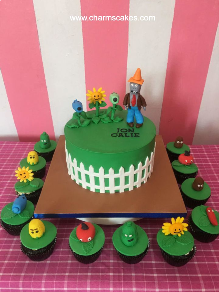 Plants Vs. Zombies birthday cake - le' Bakery Sensual