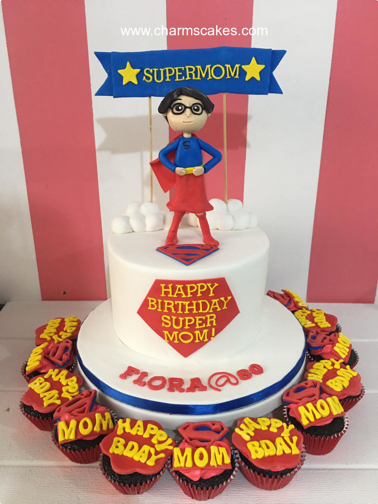 Super Mommy Flora's Superman Custom Cake