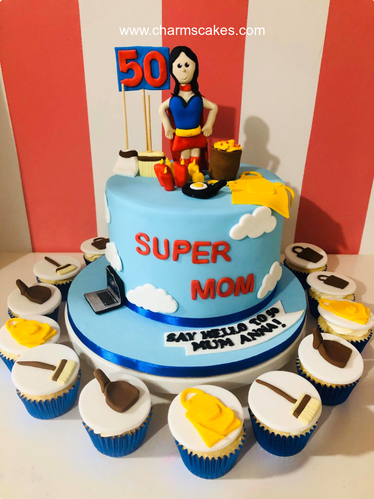 Super Mom Anna's Superman Custom Cake