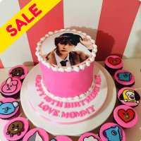 Young Kpop Photos Custom Cake