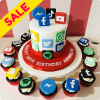 Social Social Media Custom Cake