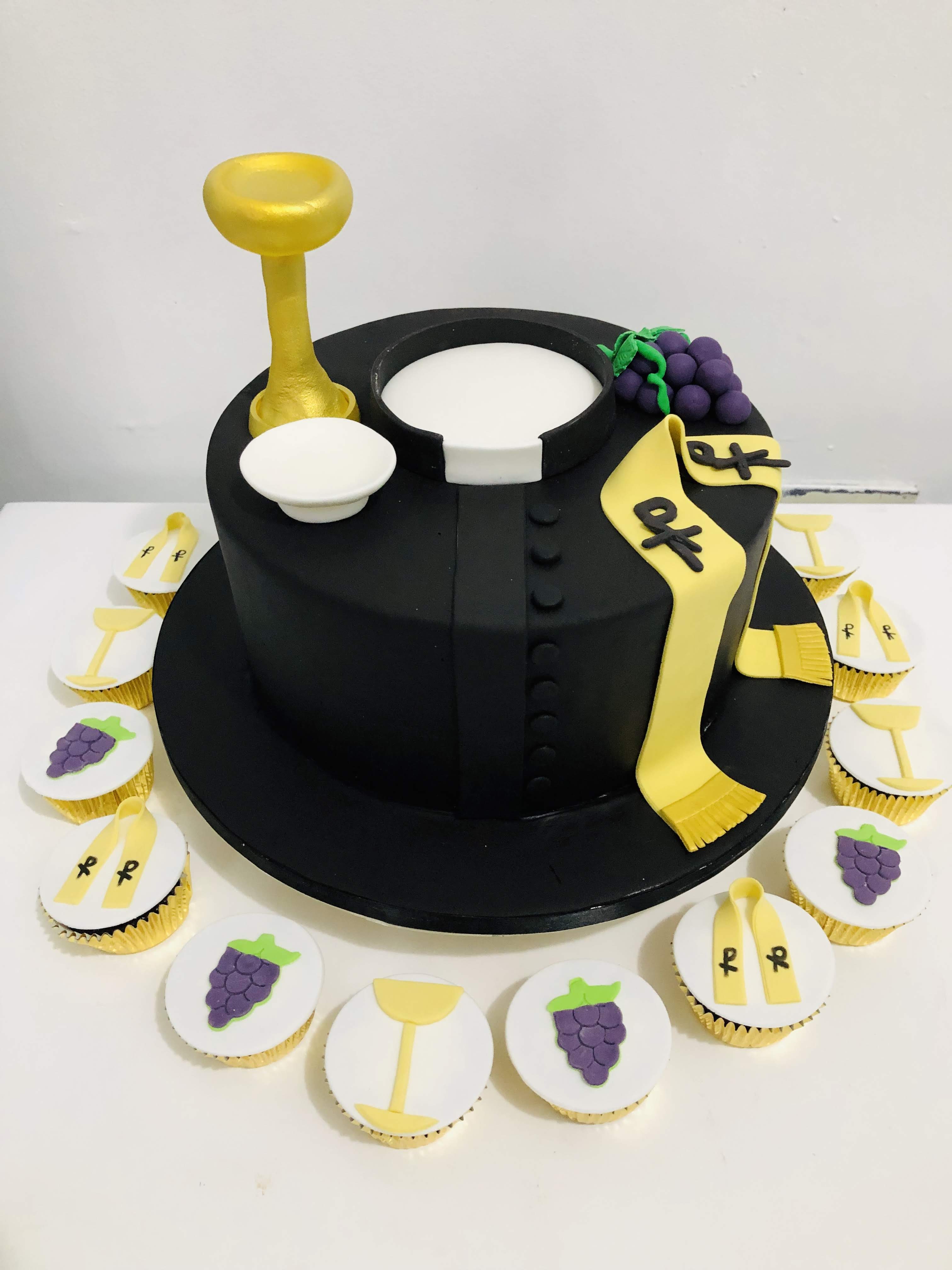 Custom Cake Priest Charm's Cakes and Cupcakes