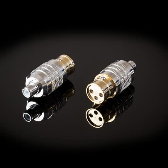 Cardas Gold Premium CGA XLR Adapters - XLR Male to RCA Male - PAIR -  Dedicated Audio