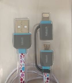 inakusik USB-A - USB-Micro-B Kabel + Lightning Adapter