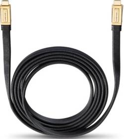 Oehlbach XXL Black Connect | High-Speed-HDMI-Flachkabel mit Ethernet