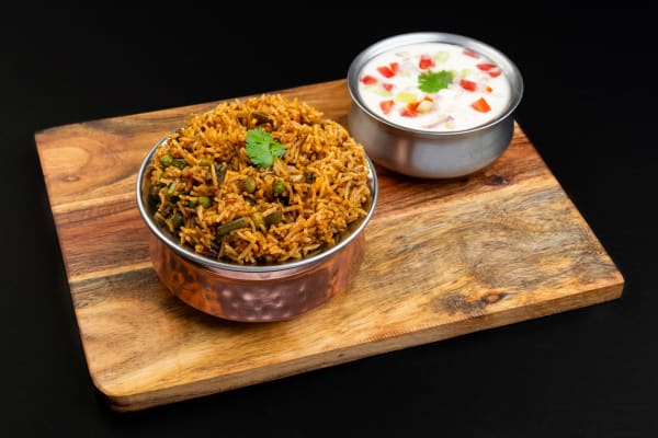 Handi Biryani with Veg Raita