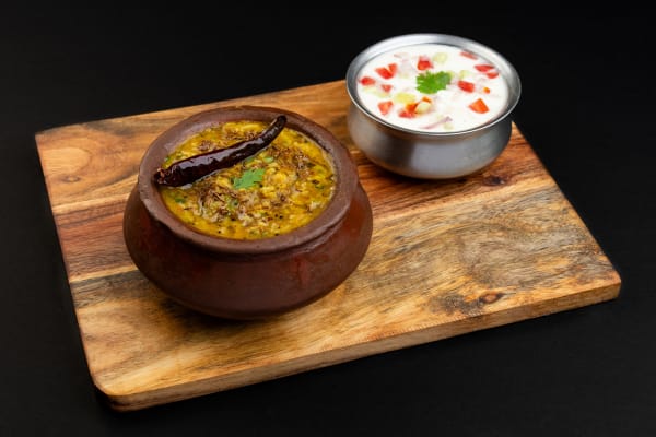 Daal Khichdi with Veg Raita