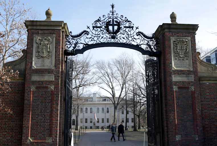 CAMBRIDGE , MA - JANUARY 17: A gate to Harvard Yard at Harvard University in Cambridge, MA is pictured on Jan. 17, 2019. (Photo by Jonathan Wiggs/The Boston Globe via Getty Images)