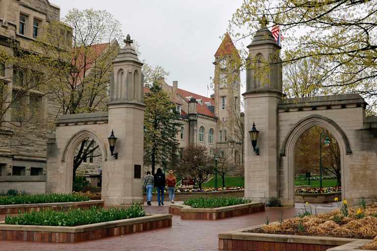 Early spring campus scene at Indiana University in Bloomington Indiana. (Photo by: Don & Melinda Crawford/Education Images/Universal Images Group via Getty Images)