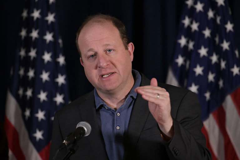 DENVER, CO - DECEMBER 3 : Gov. Jared Polis explains about his supplemental budget at Carriage House of Governors Mansion in Denver, Colorado on Thursday, January 3, 2023. (Photo by Hyoung Chang/The Denver Post)