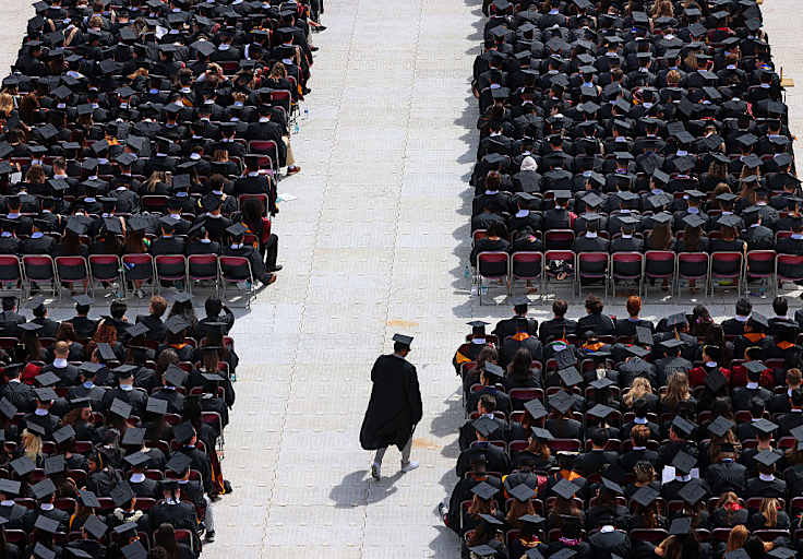 The Boston College commencement on Monday, May 19, 2025