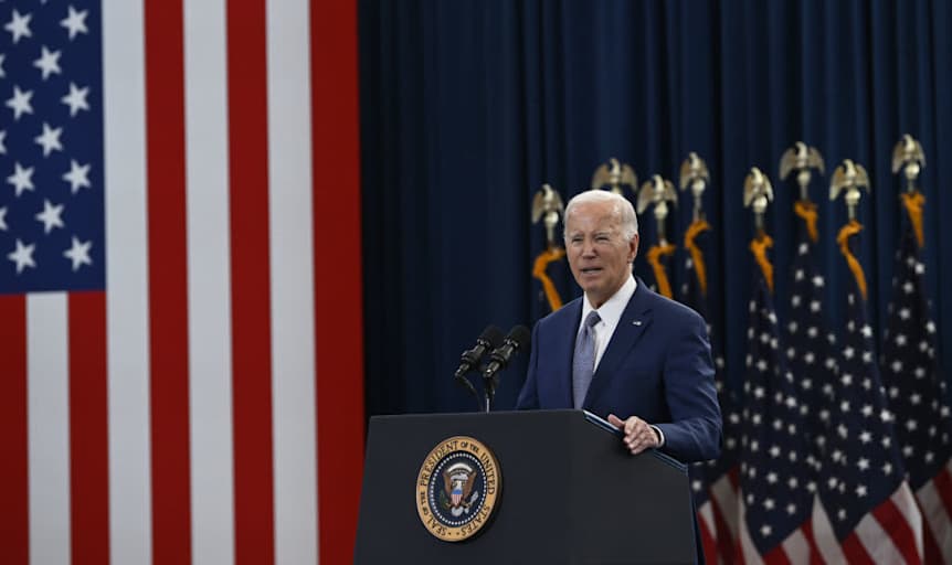 President Biden speaking in January 2024 in NC