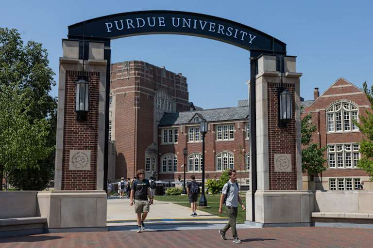General view of the campus of Purdue University