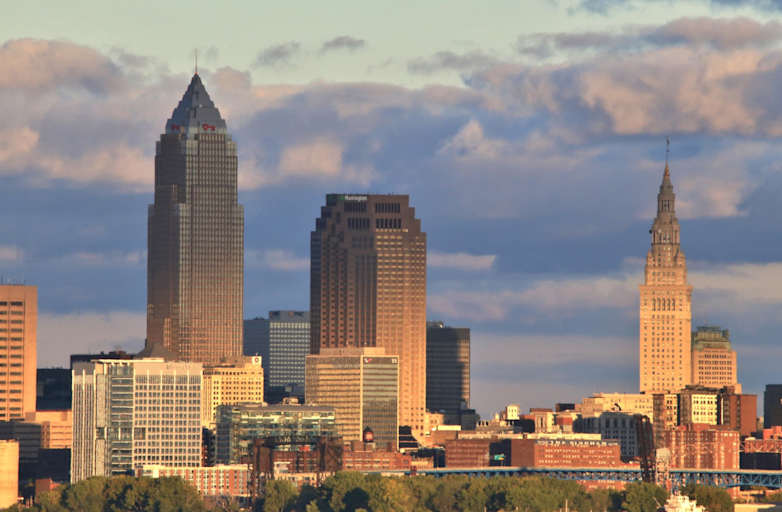 Cleveland city skyline, Ohio.