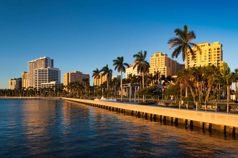 Sunrise at West Palm Beach, Florida.