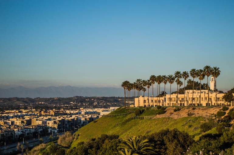 Scenic view of Los Angeles from Loyola Marymount University campus.