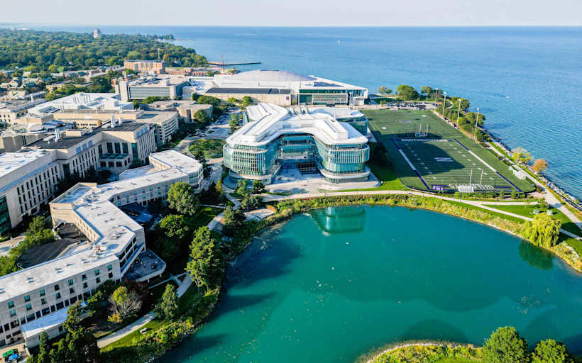 Northwestern University and Kellogg School of Management Campus in Evanston IL
